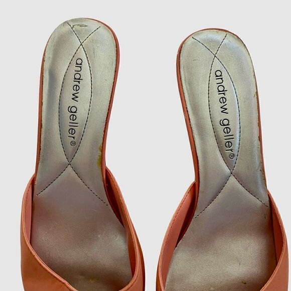 GUC Leather Andrew Geller mules in salmon - Picture 5 of 6